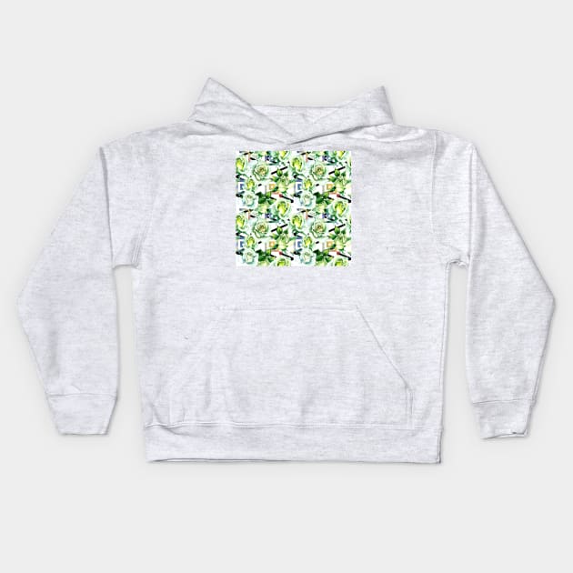 Floral Plants Kids Hoodie by Shop Ovov